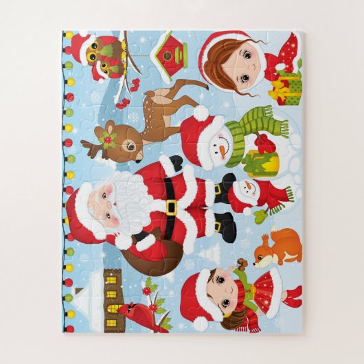 Kerstpuzzel voor kinderen legpuzzel (Verticaal)