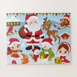 Kerstpuzzel voor kinderen legpuzzel