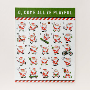 Kerstpuzzel voor sportfans legpuzzel