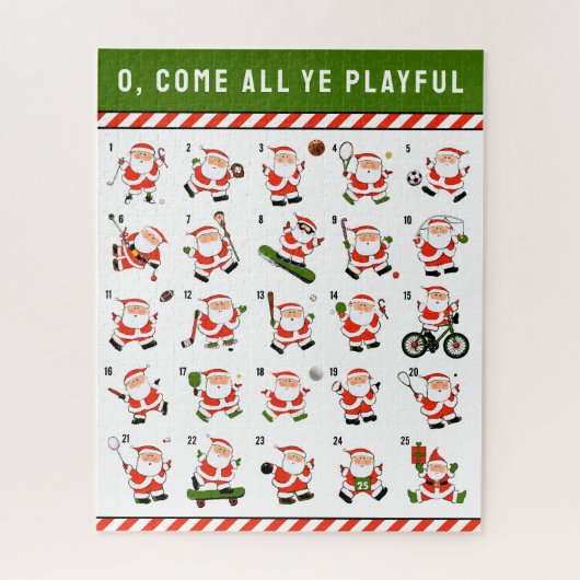 Kerstpuzzel voor sportfans legpuzzel (Verticaal)