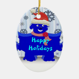 kerstpuzzelversiering keramisch ornament