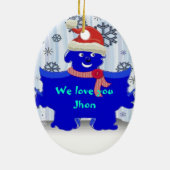 kerstpuzzelversiering keramisch ornament (Achterkant)