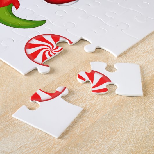 Kerstpuzzle Elf Peppermint Legpuzzel (Zijkant)