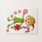 Kerstpuzzle Elf Peppermint Legpuzzel (Horizontaal)