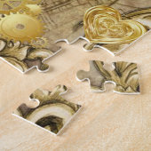 Kerstpuzzle Gold Angel Legpuzzel (Zijkant)