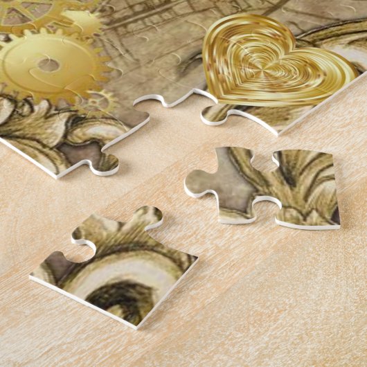 Kerstpuzzle Gold Angel Legpuzzel (Zijkant)