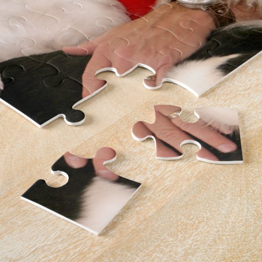 Kerstpuzzle — Kerstman en zijn Welsh Corgi Legpuzzel (Zijkant)