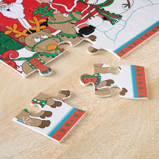 Kerstpuzzle personaliseren legpuzzel (Zijkant)