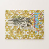 Kerstpuzzle Prettige feestdagen Angel Legpuzzel (Horizontaal)