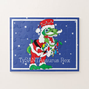 Kerstpuzzle TySANTAsaurus Rex 30 grote PIes Legpuzzel