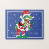 Kerstpuzzle TySANTAsaurus Rex personaliseren Legpuzzel (Horizontaal)