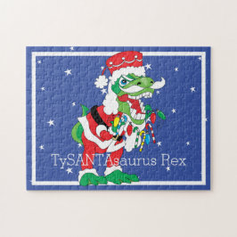Kerstpuzzle TySANTAsaurus Rex personaliseren Legpuzzel