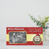 Kerstpygmy Hedegel Feestdagenkaart (Staand voorkant)