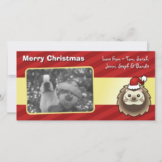 Kerstpygmy Hedegel Feestdagenkaart (Voorkant)