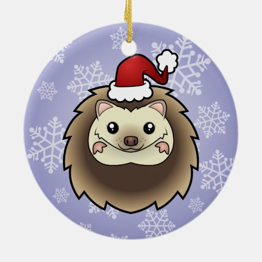 Kerstpygmy Hedegel Keramisch Ornament (Achterkant)