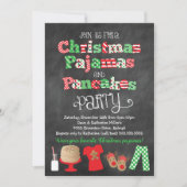 Kerstpyjama en Pancakes Party Kaart (Voorkant)