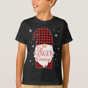 Kerstpyjama familie Gift Ginger Gnome Buffalo T-shirt
