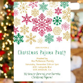 Kerstpyjama feestillustratie sneeuwvlok kaart