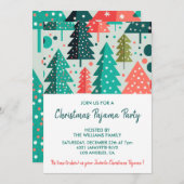 Kerstpyjama Party Slumber Forest Sneeuwval Kaart (Voorkant / Achterkant)