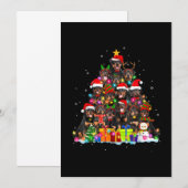 Kerstpyjama Rottweiler Boom Kerstmis Hond Vader Mo Kaart (Voorkant / Achterkant)