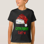Kerstpyjama voor de Neef Crew Red Pset T-shirt (Voorkant)