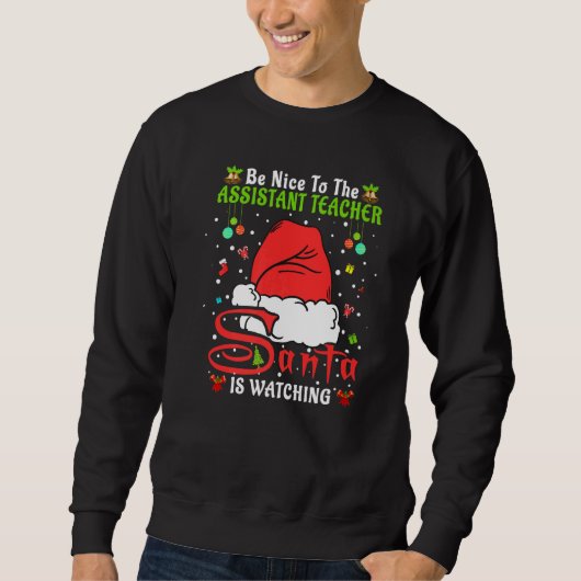 Kerstpyjama wees aardig voor de assistent-leraar C Trui (Voorkant)
