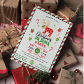 Kerstpyjamafeest feestelijk rendier kaart