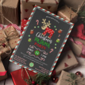 Kerstpyjamafeest feestelijk rendier kaart