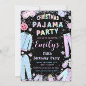 Kerstpyjamafeest PJ-feest nodigen kinder uit Kaart (Voorkant)
