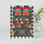 Kerstpyjamapartij Kaart (Staand voorkant)