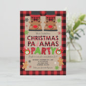 Kerstpyjamapartij Kaart (Staand voorkant)