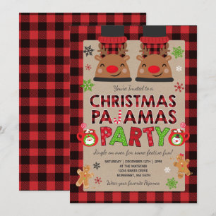 Kerstpyjamapartij Kaart