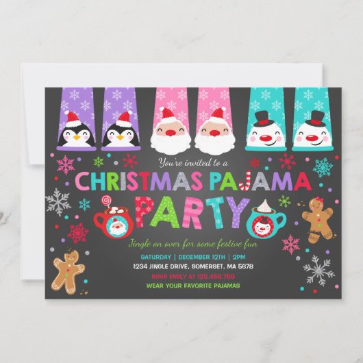 kerstpyjama's Feitelijke feestdag Kaart (Voorkant)