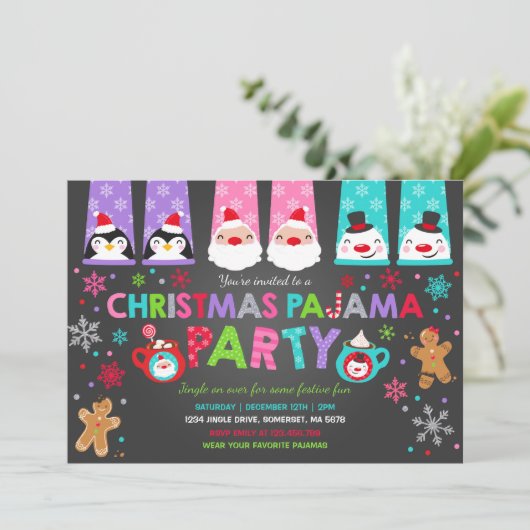 kerstpyjama's Feitelijke feestdag Kaart (Staand voorkant)