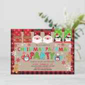 kerstpyjama's Feitelijke feestdag Kaart (Staand voorkant)