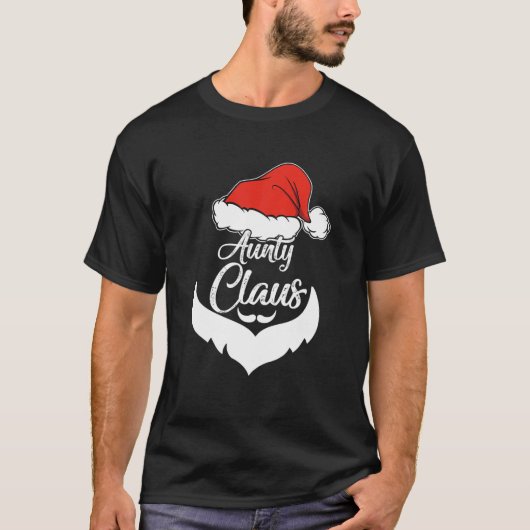 kerstpyjama's met Aunty Claus Santa Costume T-shirt (Voorkant)