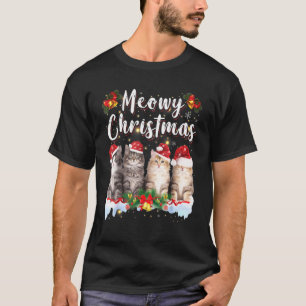 kerstpyjama's met kerstcadeaus voor de familie Cat T-shirt
