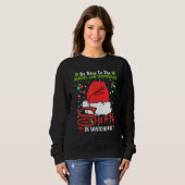 Kerstpyjama's Wees aardig voor de tandtechnicus Trui (Voorkant volledig)
