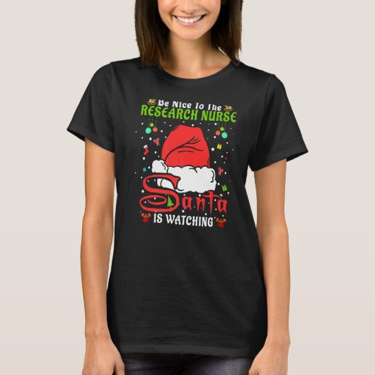 kerstpyjama's zijn mooi voor onderzoeksverpleegste t-shirt (Voorkant)