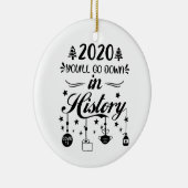 Kerstquarantaine 2020 Funny Xmas Lockdown Keramisch Ornament (Rechts)