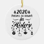 Kerstquarantaine 2020 Funny Xmas Lockdown Keramisch Ornament (Voorkant)