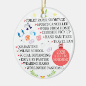 Kerstquarantaine, 2020 per jaar om te onthouden keramisch ornament (Links)