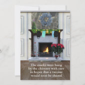 Kerstquarantaine-maskers Chimney Funny Holiday Feestdagenkaart (Voorkant)