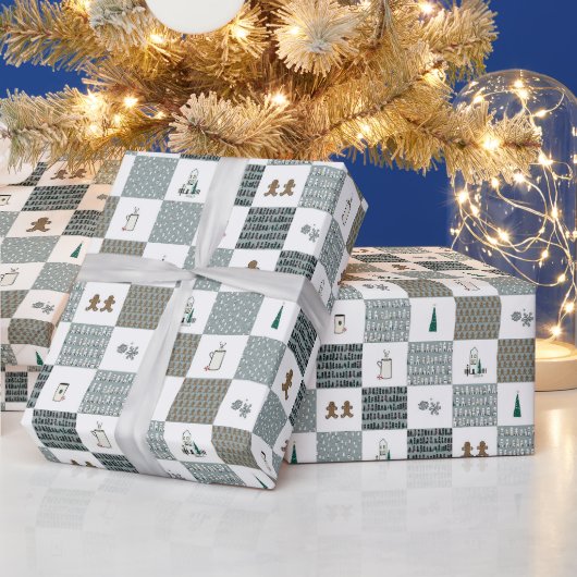 Kerstquilt-omslagpapier Cadeaupapier (Feestdagen)