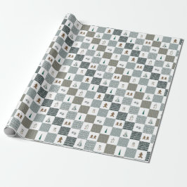 Kerstquilt-omslagpapier Cadeaupapier