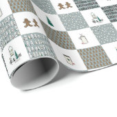 Kerstquilt-omslagpapier Cadeaupapier (Rol Hoek)