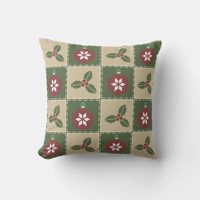 Kerstquilt Pillow Buitenkussen (Voorkant)