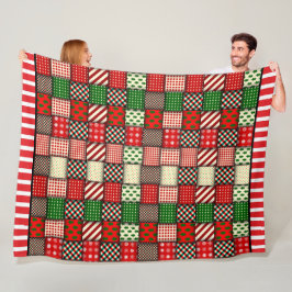 Kerstquilt Plaid Fleece Deken