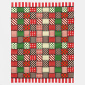 Kerstquilt Plaid Fleece Deken (Voorkant)