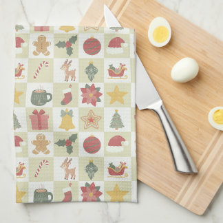 Kerstquiltepatroon Theedoek